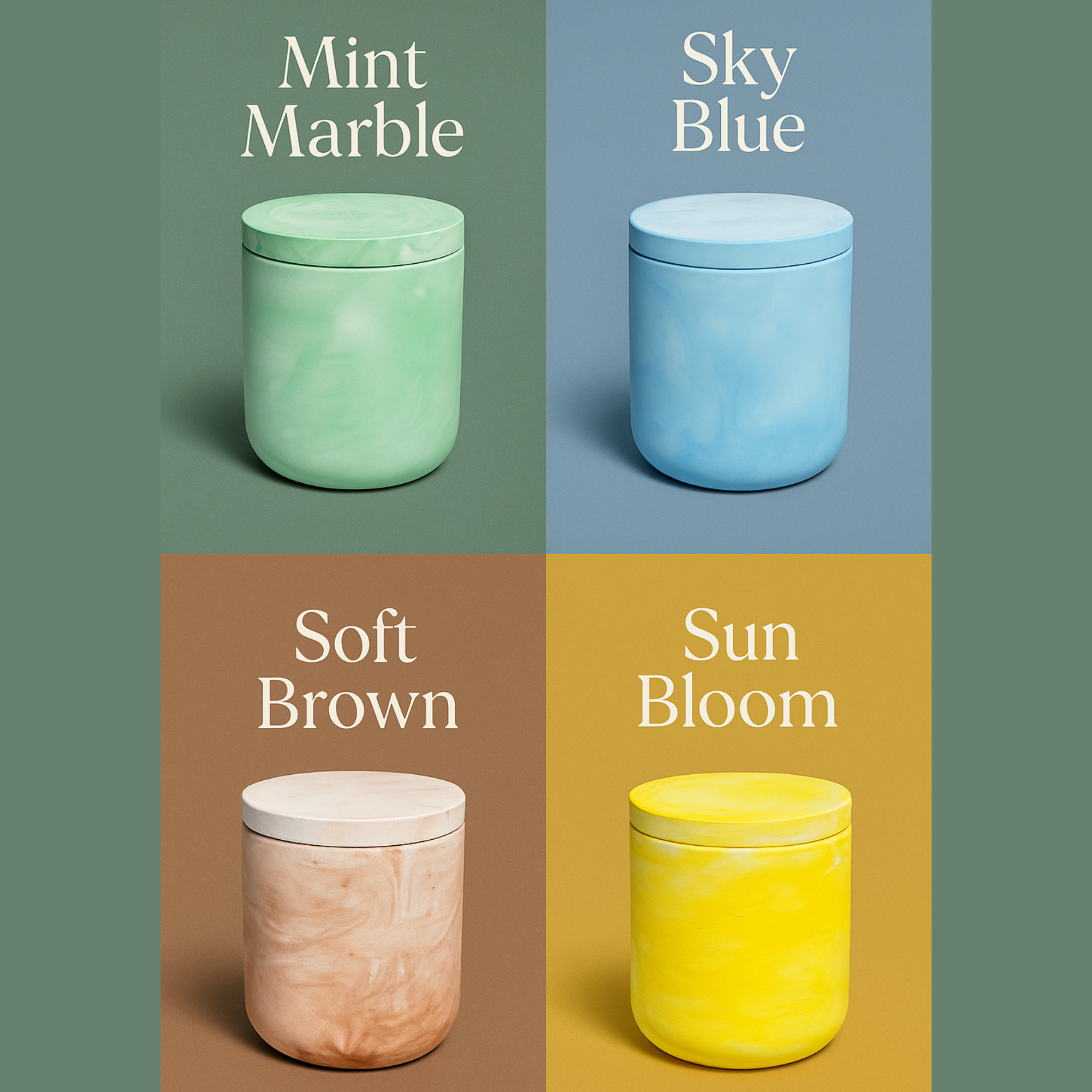 ANKA LUX - Wholesale Candle holder - Handmade Concrete Container with Lid, Stone Jar Modern8