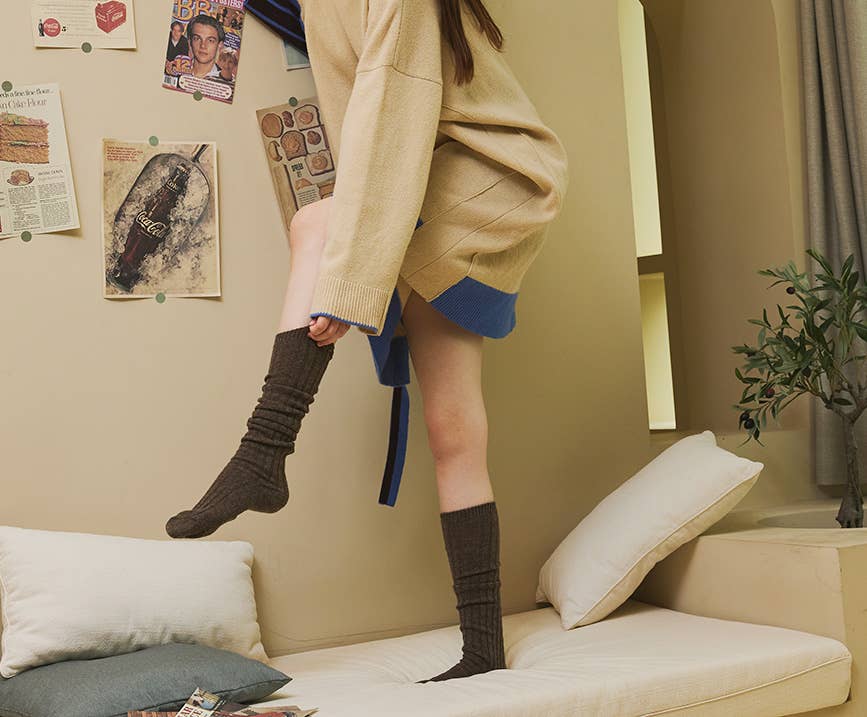 Comfortarians – Meias - Mulher por atacado – Meias Altas de Lã e Caxemira da Linha Premium11