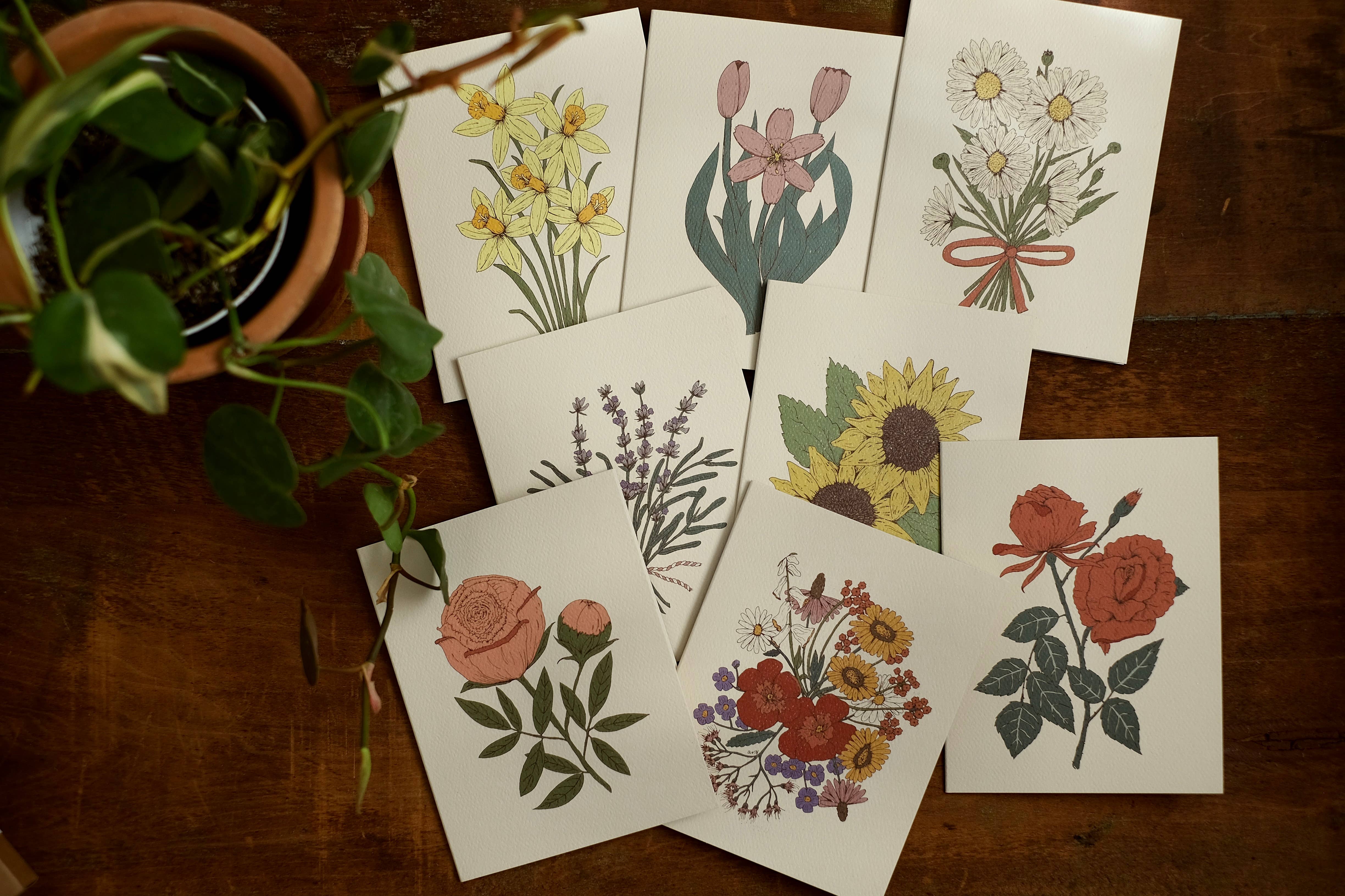 annalisa v. sawtell - Wholesale Stationery/Notecard Set - The Botanical Promises Collection | Boxed Set of 8 | A21