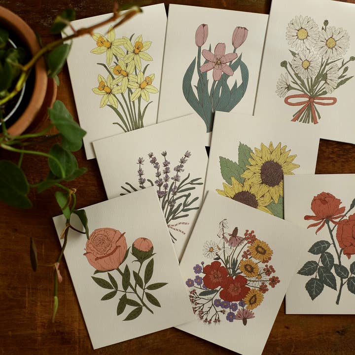 annalisa v. sawtell - Wholesale Everyday Greeting Card - Rose (Promise of Strength) | Botanical Greeting Card | A24