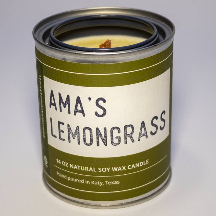 Ama's Lemongrass Soy Candle™ for wholesale by Southern Forge and Mill
