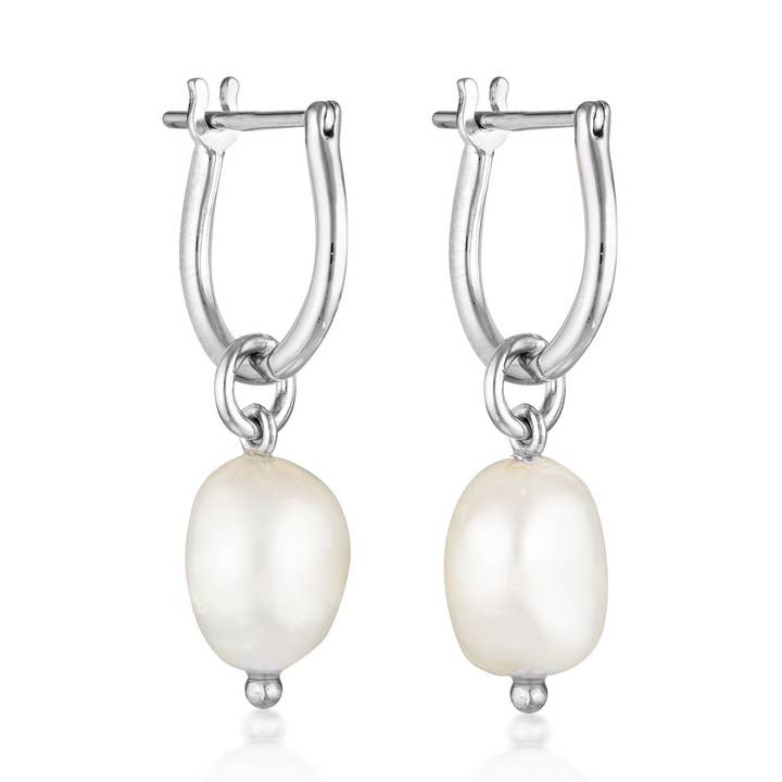 Baroque Pearl Basic Hoop Earrings for wholesale by Linda Tahija Jewellery