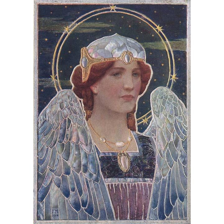 Postcard AT-302 Art Nouveau Angel for wholesale by Found Image Press