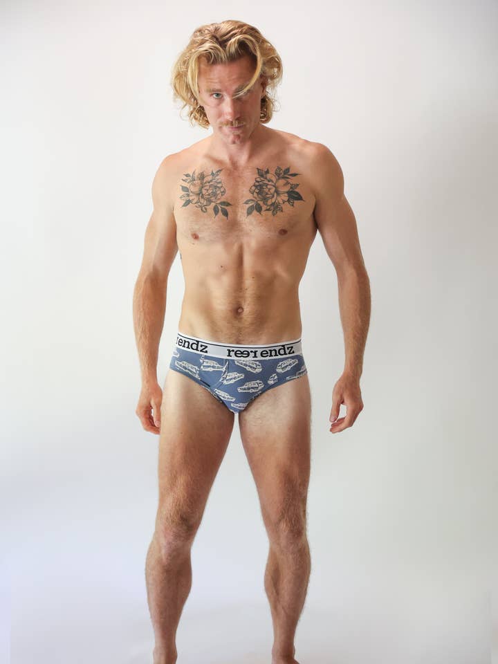 Slip de algodón orgánico para hombre Chasing Waves para venta al por mayor de Reer Endz Underwear