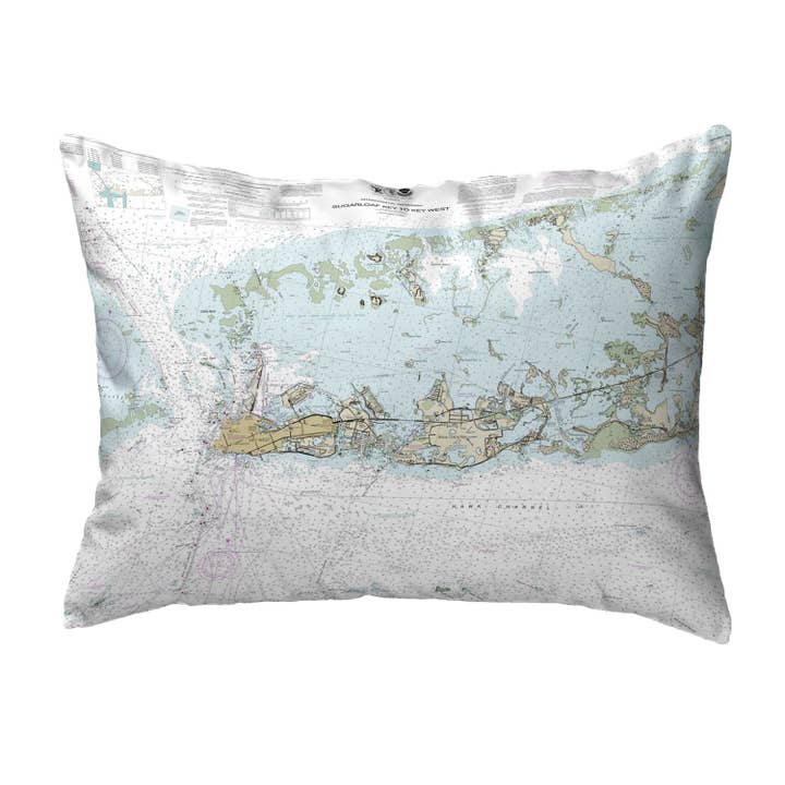 Sugarloaf Key Key West FL In/Outdoor Pillow for wholesale by Betsy Drake Interiors