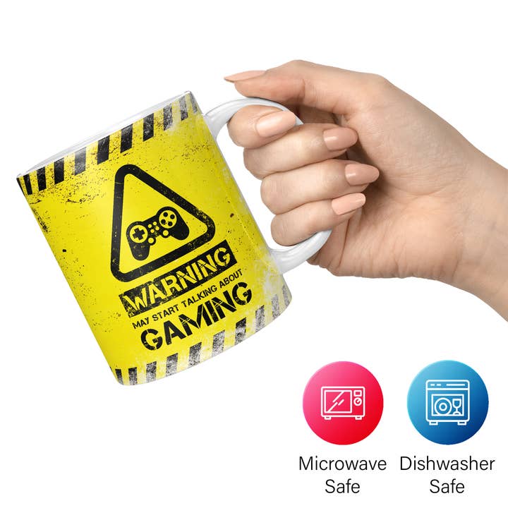 Mug Monster - Vente Tasse à café - Mug Gaming - Warning May Start Talking About Gaming