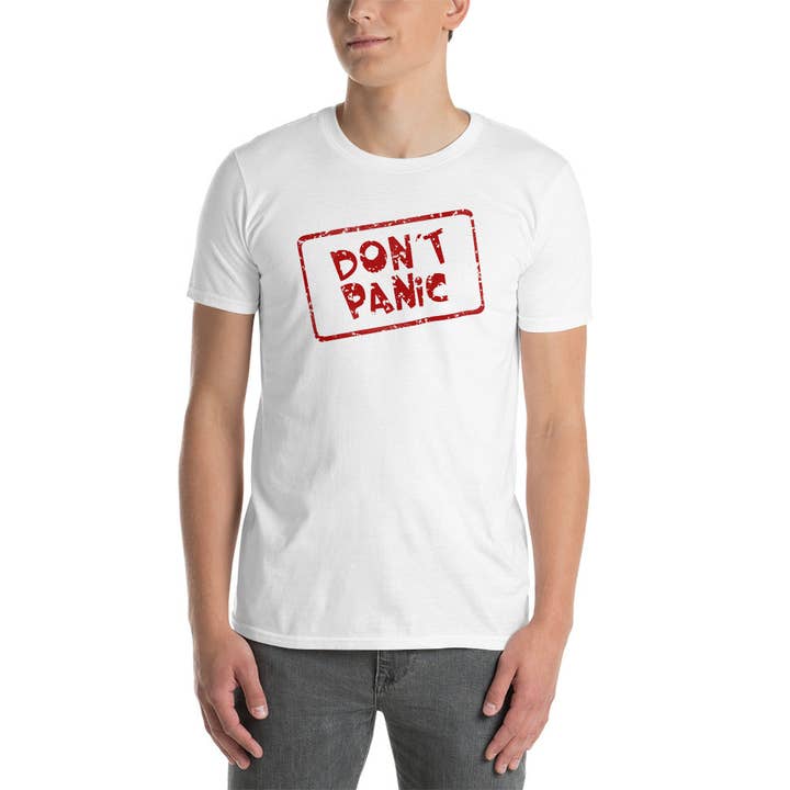 Don't Panic Unisex T-shirt för wholesale av Souverista