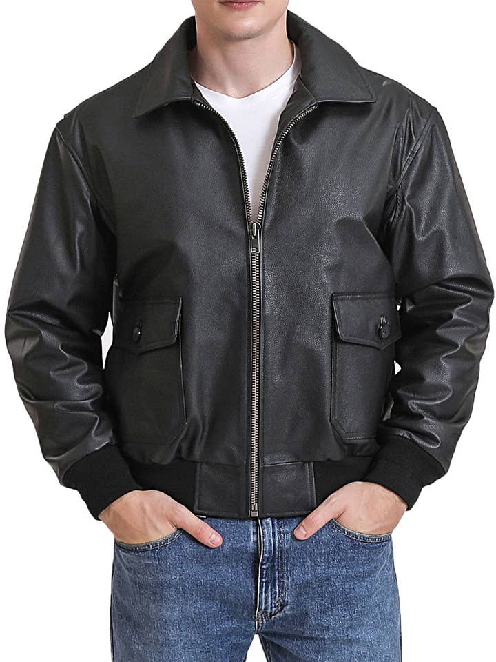 Landing Leathers, giacca da uomo Air Force G-2 in pelle, modello bomber da volo per la vendita all'ingrosso da parte di Landing Leathers