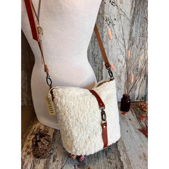 Atenti - Wholesale Crossbody Bag - Women's - Sherpa Halle Bucket Bag