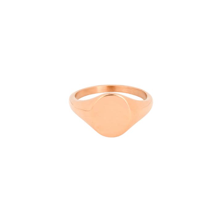 Twistedpendant - Venta al por mayor Anillo de sello - Anillo de sello liso - oro rosa
