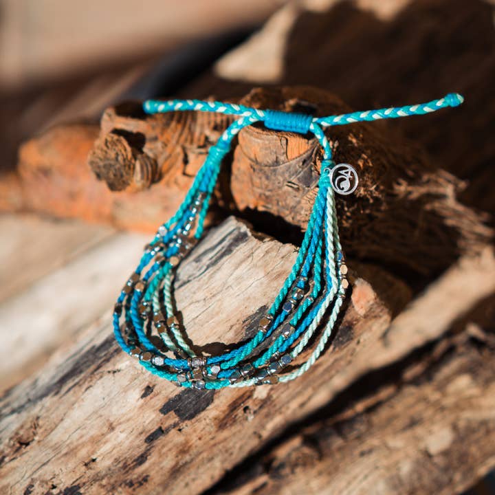 4ocean - Wholesale Beaded Bracelet - Guatemala Pacifico Bracelet (6-pack) - Blue Multi