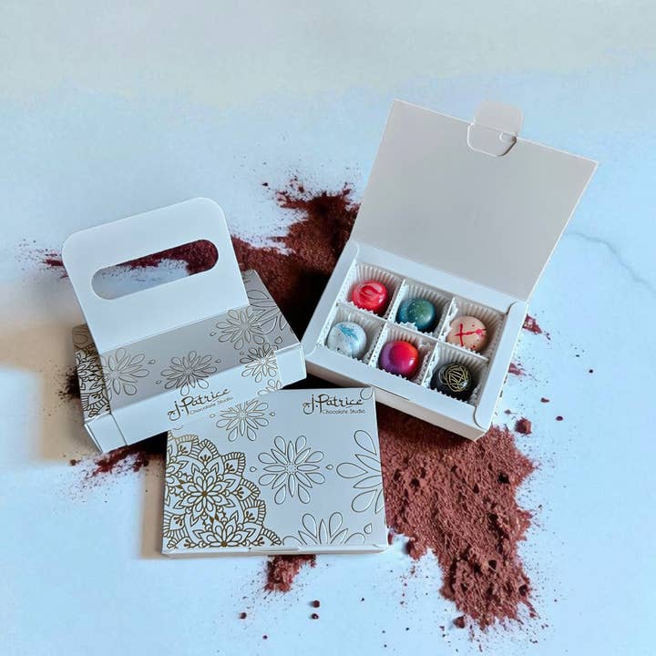 6 Pc Box for Bulk Bonbon ( Packaging only) for wholesale by J. Patrice Chocolate Studio