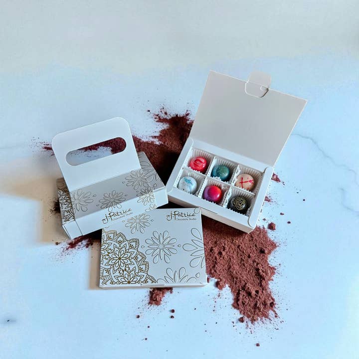 6 Pc Box for Bulk Bonbon ( Packaging only) for wholesale by J. Patrice Chocolate Studio