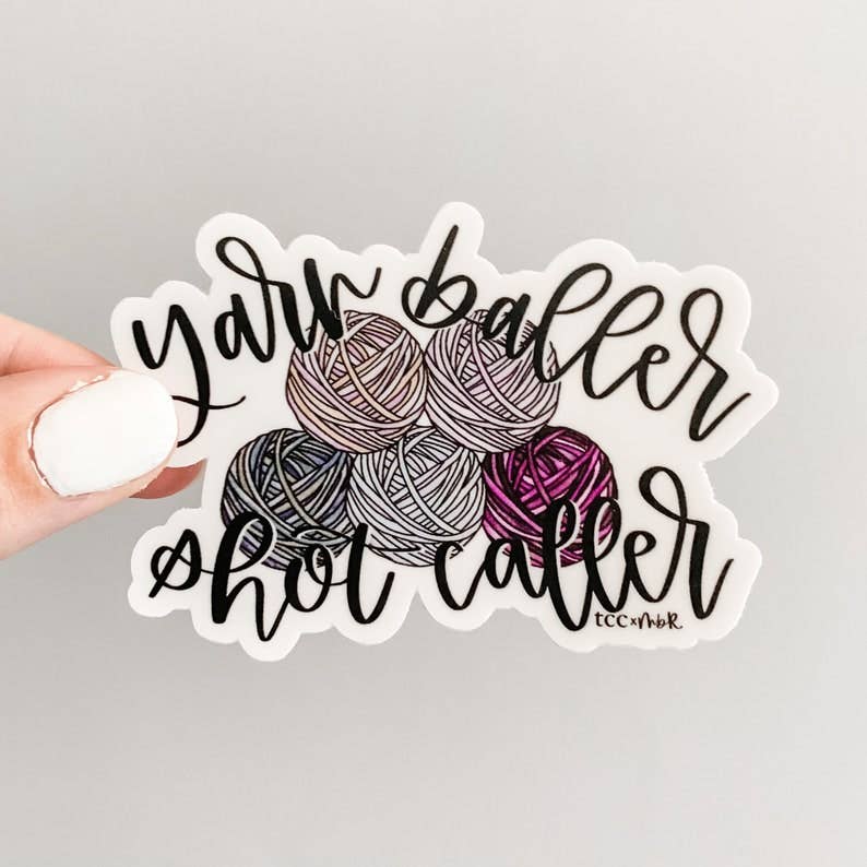 Lemon Press Studio - Wholesale Sticker - Yarn Baller yarnie vinyl sticker