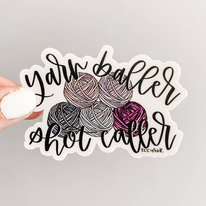 Lemon Press Studio - Wholesale Sticker - Yarn Baller yarnie vinyl sticker0