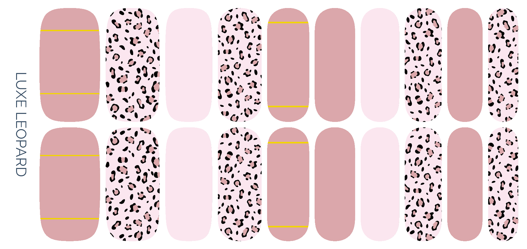 Ivy & Ash - Wholesale Nail Art/Decal - Luxe Leopard | Mauve Pink Animal Print Nail Art Nail Wrap2