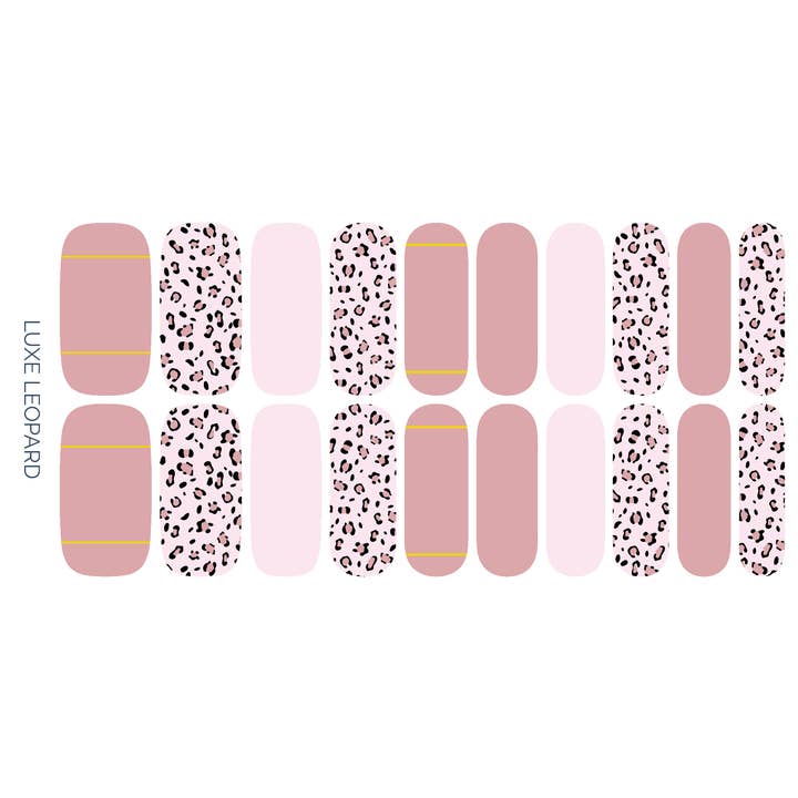Ivy & Ash - Wholesale Nail Art/Decal - Luxe Leopard | Mauve Pink Animal Print Nail Art Nail Wrap2