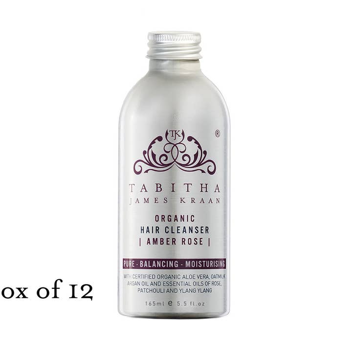 Amber Rose Hair Cleanser 165ml - Cap - Box of 12 for wholesale by Tabitha JK British Luxury Organic Hair Care