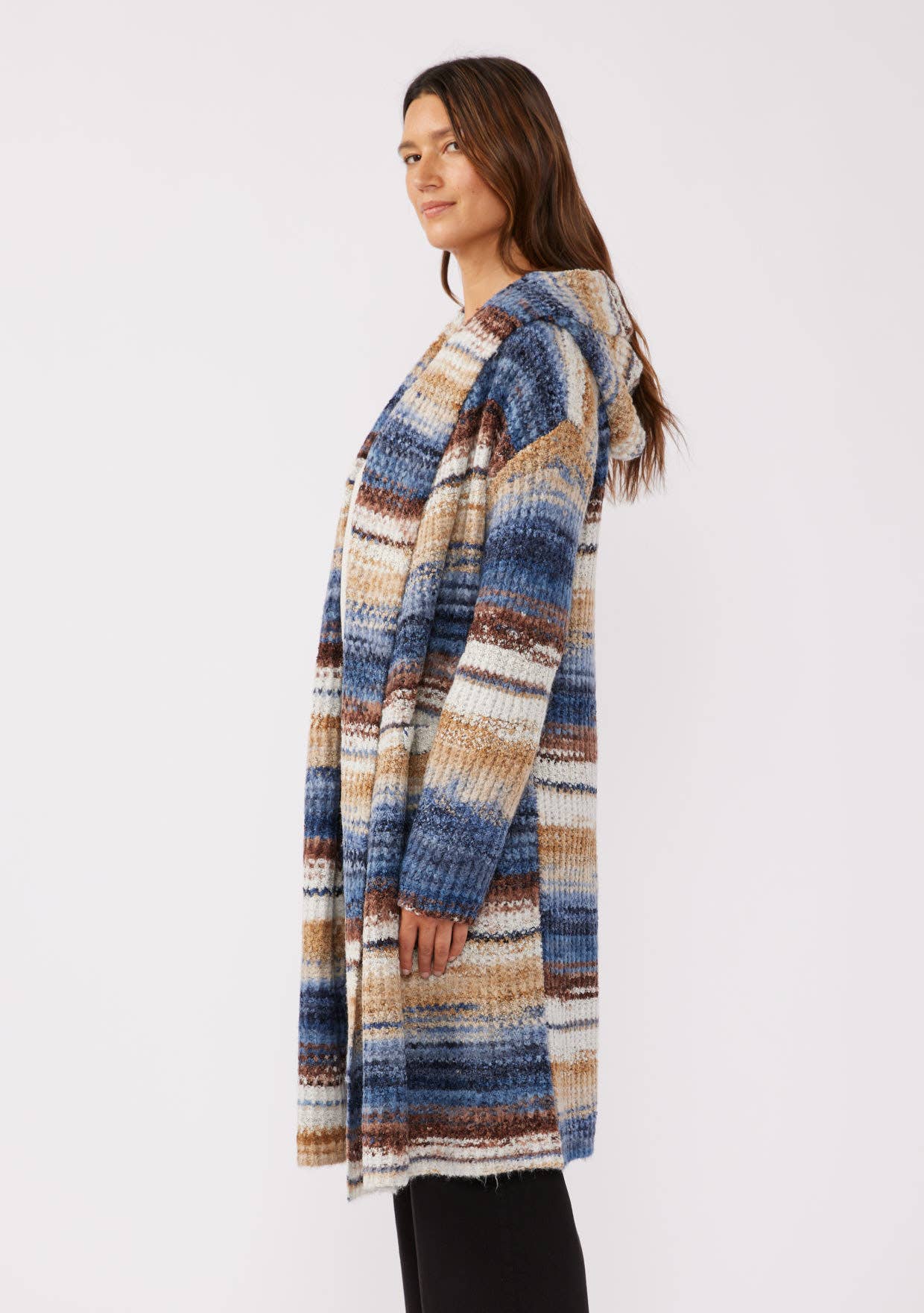 Lovestitch - Vente Cardigan – femme - Cardigan ouvert à manches longues en tricot Space Dye2