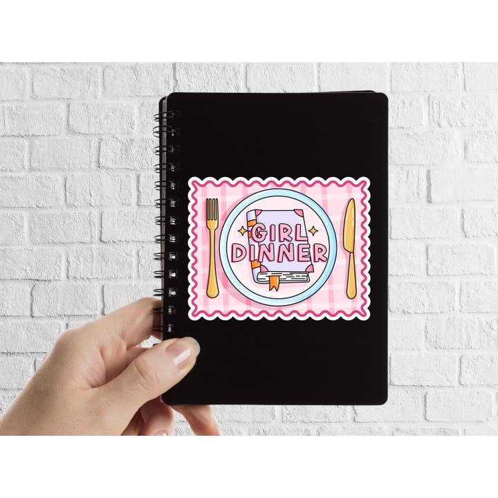 Girl Dinner Sticker for wholesale by The Corner Shop
