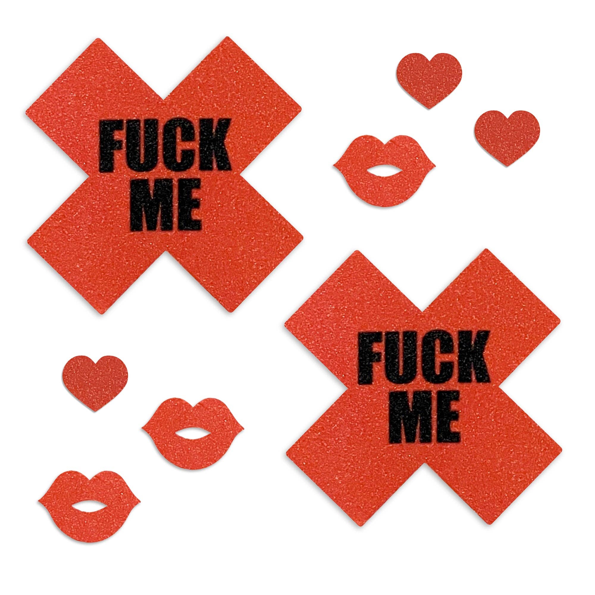 Sasswear - Wholesale Nipple Pasties - Women's - Glitz Nips Delicious Red Fuck Me X Pasties1