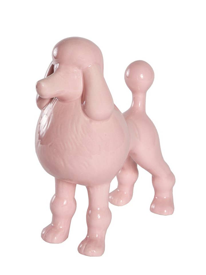 Keramikfigur stehender Pudel für den Großhandel von NAYOTHECORGI