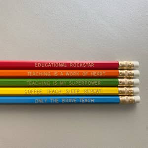 #TeacherLife, Funny Teacher Pencil Set