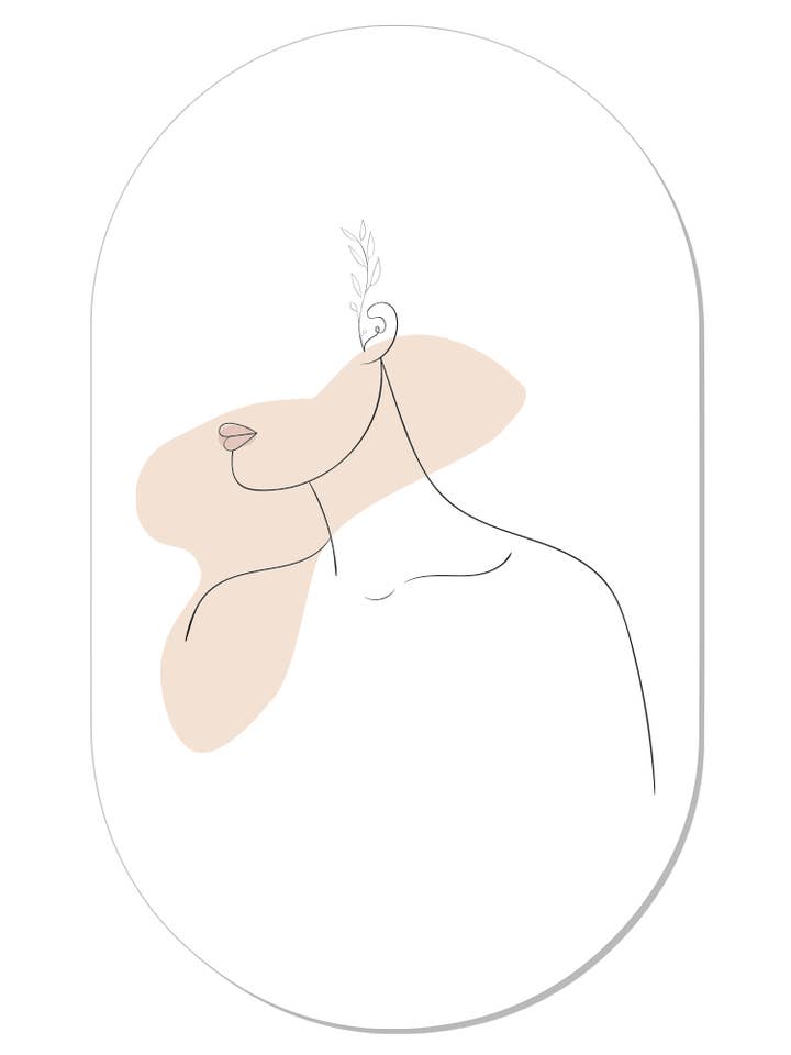 Muurovaal line art women for wholesale by Label2X B.V.