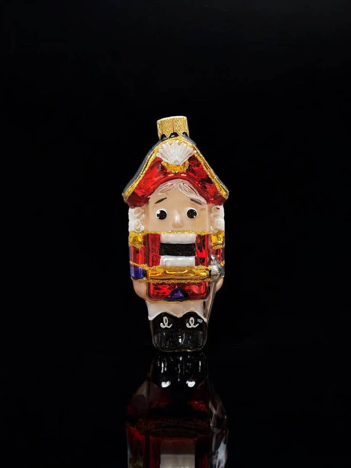 Nutcracker Ornament - Hand Made In Ukraine - Blown Glass Ornament - Hand Decorated - Keepsake Ornament - Toy Soldier - Figurative Ornament for wholesale by Glass by Iness