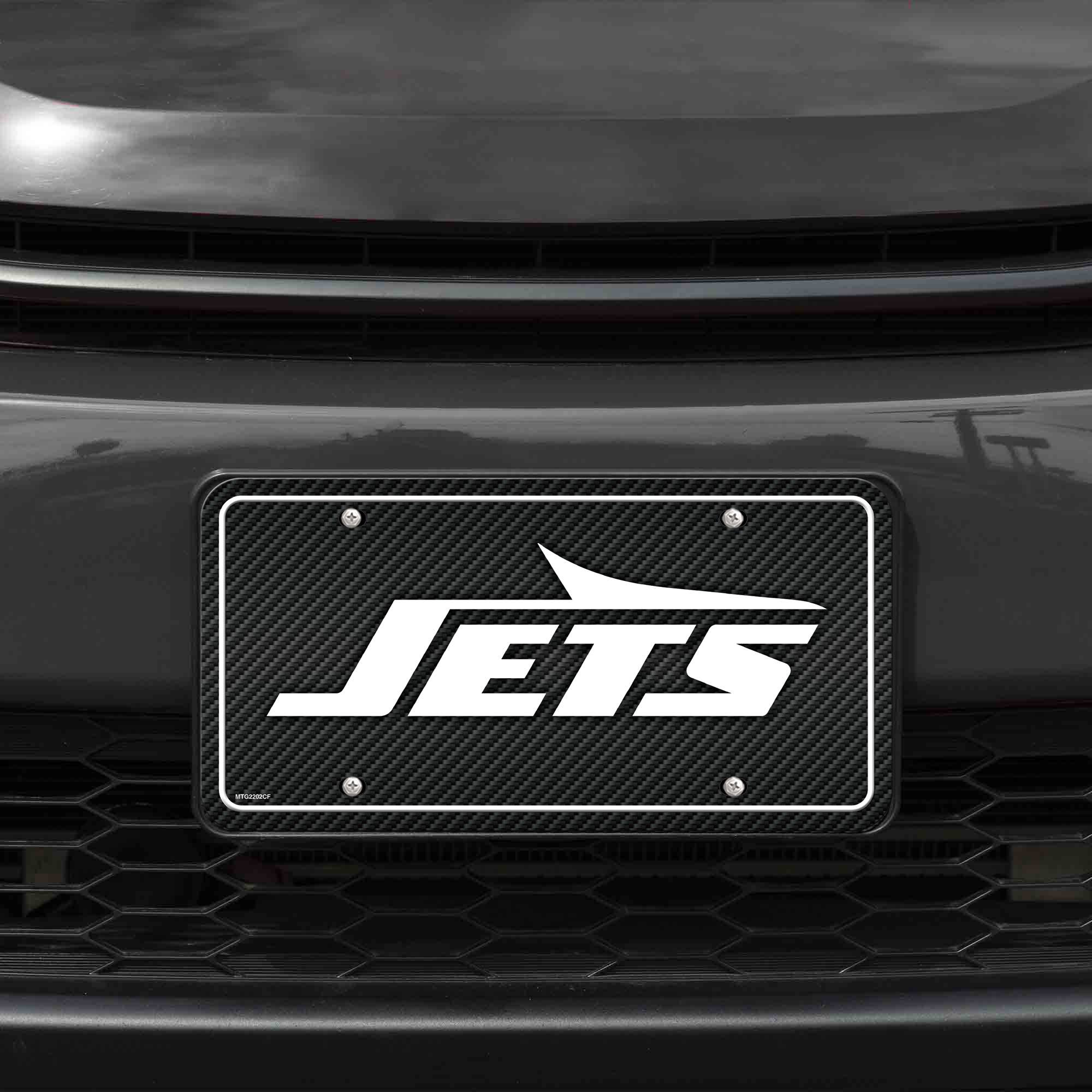 Rico Industries - Wholesale Car Decorative Charm - Unisex - NFL Football New York Jets Carbon Fiber Design Metal Tag1