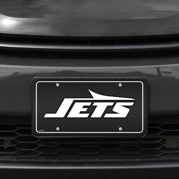 Rico Industries - Wholesale Car Decorative Charm - Unisex - NFL Football New York Jets Carbon Fiber Design Metal Tag1