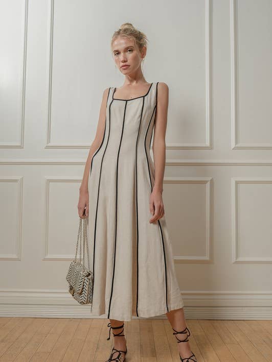 ILLA ILLA - Wholesale Dress - Women's - IM7512-Linen Midi Dress28