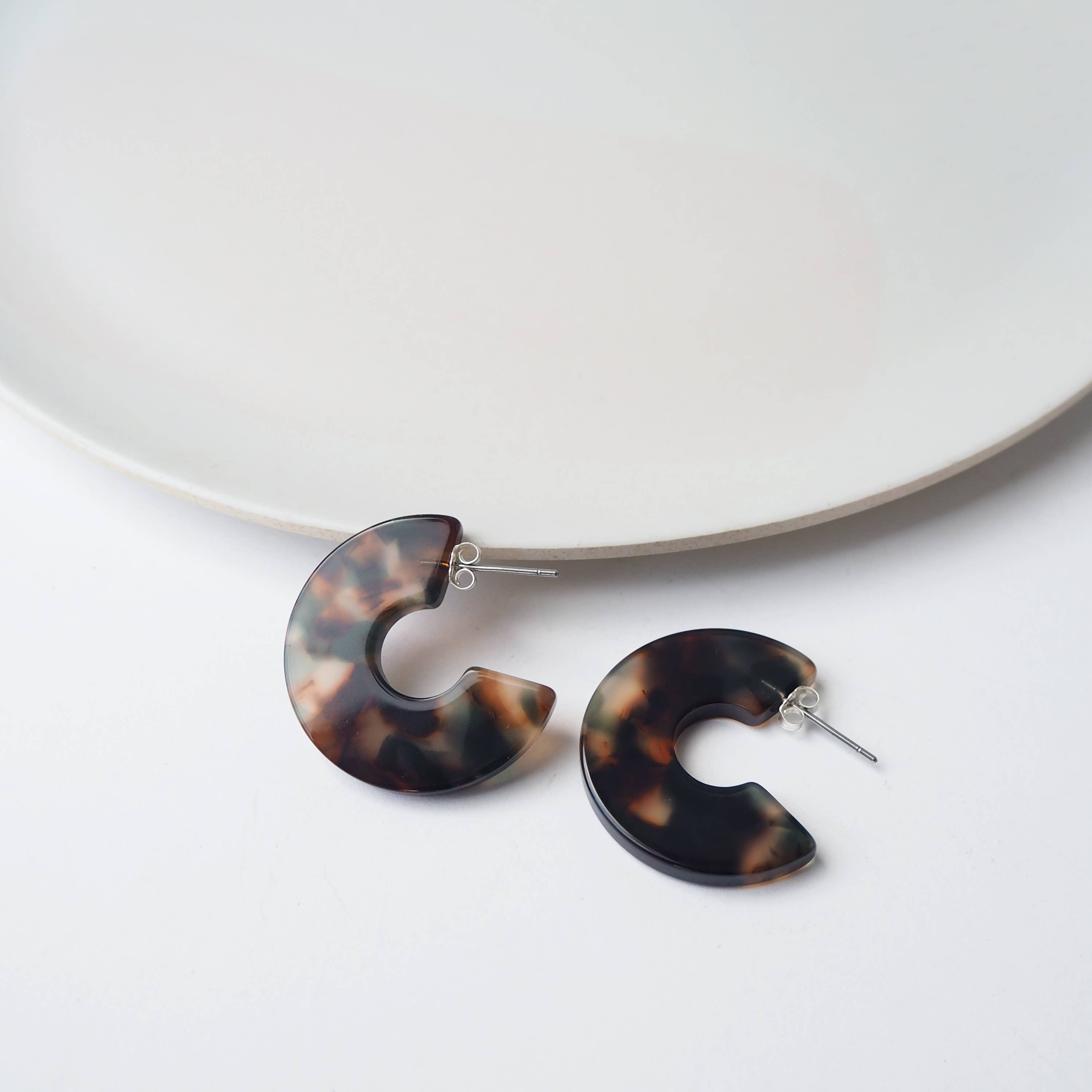 Custom Made - Wholesale Hoop Earrings - Foret Statement Acetate Resin Hoop Earrings5