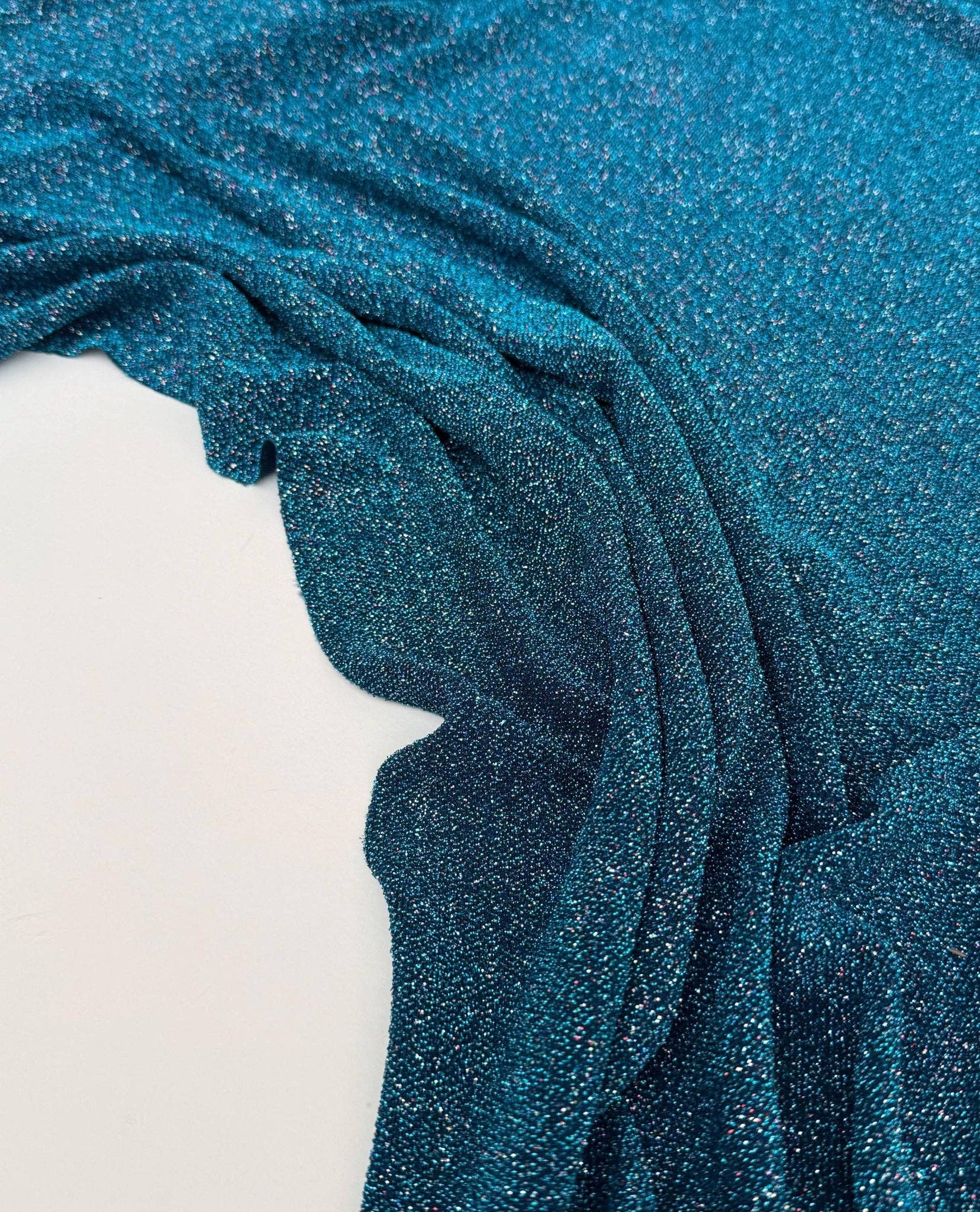 GalaTextile – wholesale Craft supplies – Turquoise 4 Way Stretch Lurex Fabric by The Yard Knit Spandex Shimmery Multi Color Blue Glitter Knit For Dressmaking Gown Backdrop Drapes5