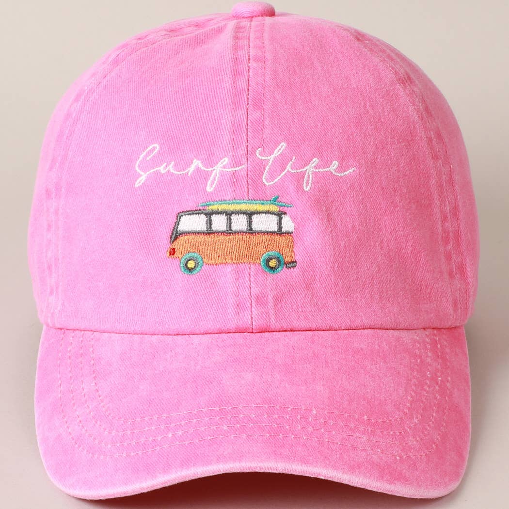 Fashion City - Wholesale Baseball Cap - Women's - Surf Life Embroidered Baseball Cap Hat5