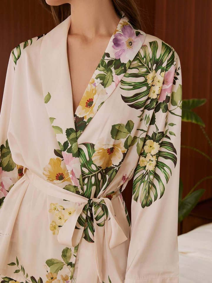 Ulivary - Wholesale Sleepwear Set - Women's - Tropical Pajama Set 2 Pcs
