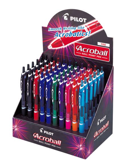 Stylo-bille rétractable, Acroball, Fin 0,7 mm, Pack de 60 pour la vente par Pilot