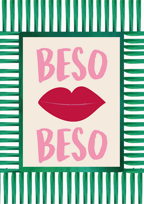 Streepjes Designs - Wholesale Love Card - Greeting Card Beso Beso Winter Collection 252