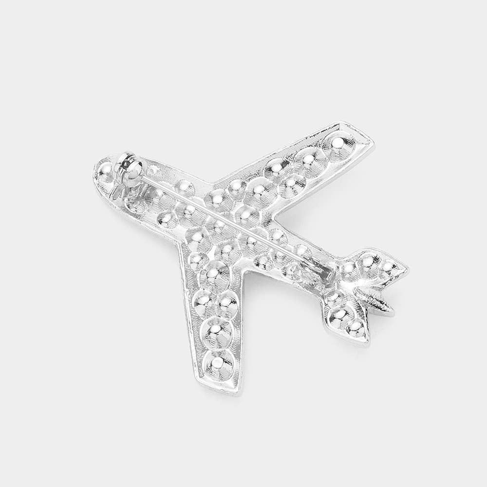 Sensibling Corp. - Wholesale Brooch - Stone Embellished Airplane Pin Brooch3