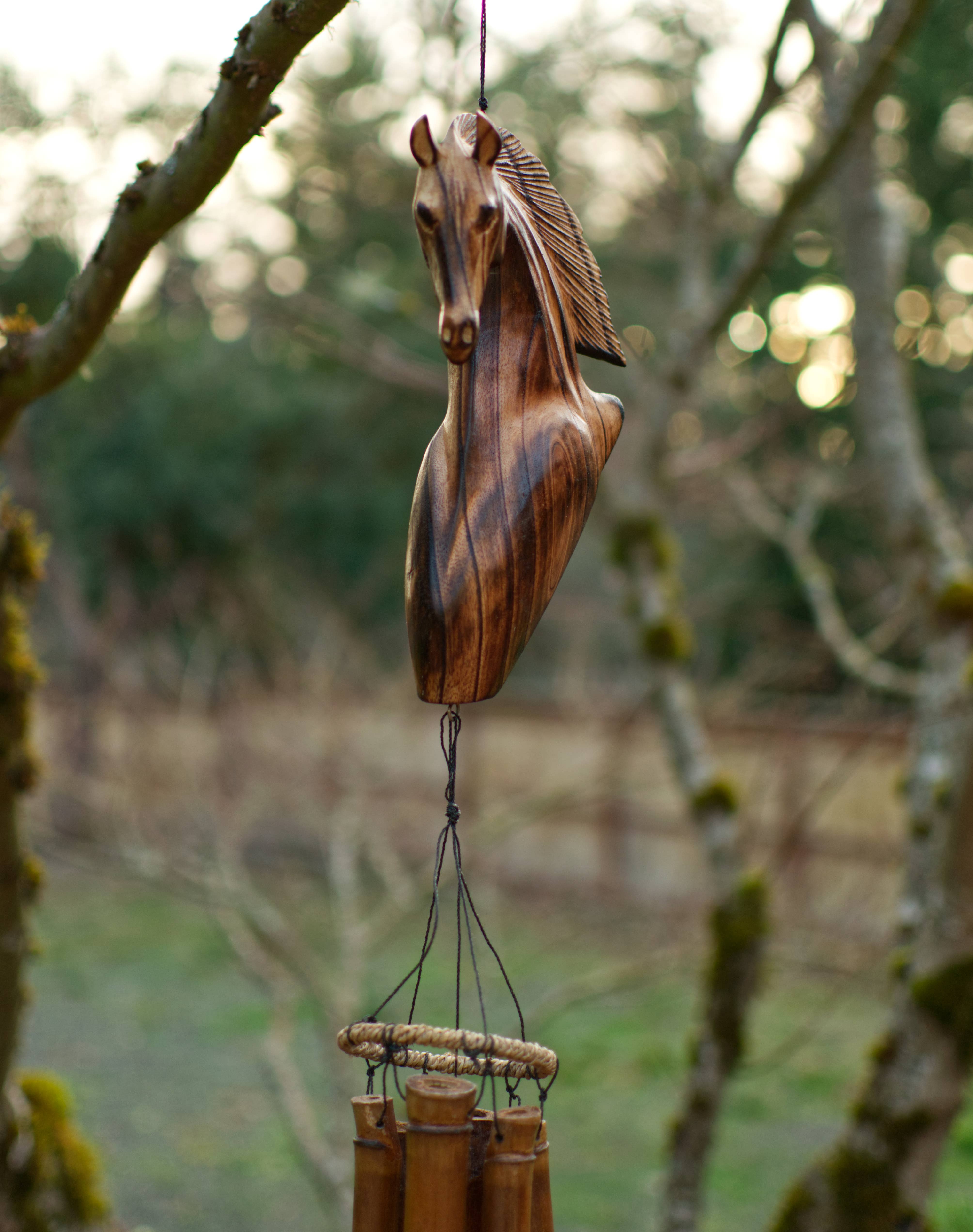 Cohasset Gifts - Wholesale Wind Chime - Horse Head Bamboo Wind Chime2