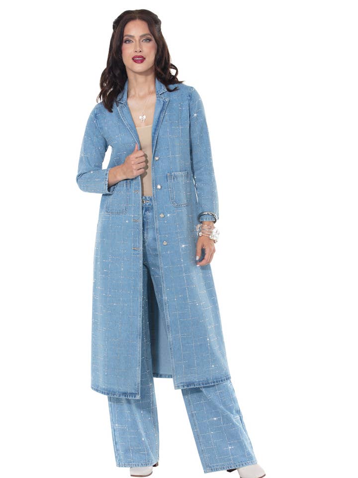 Donna Vinci JEANS, Style 8505 - 2pc. Duster & Pant Set for wholesale by Donna Vinci
