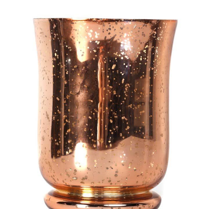 Furacão de vidro cobre mercúrio 6” por atacado de S.N.K. Home Decor