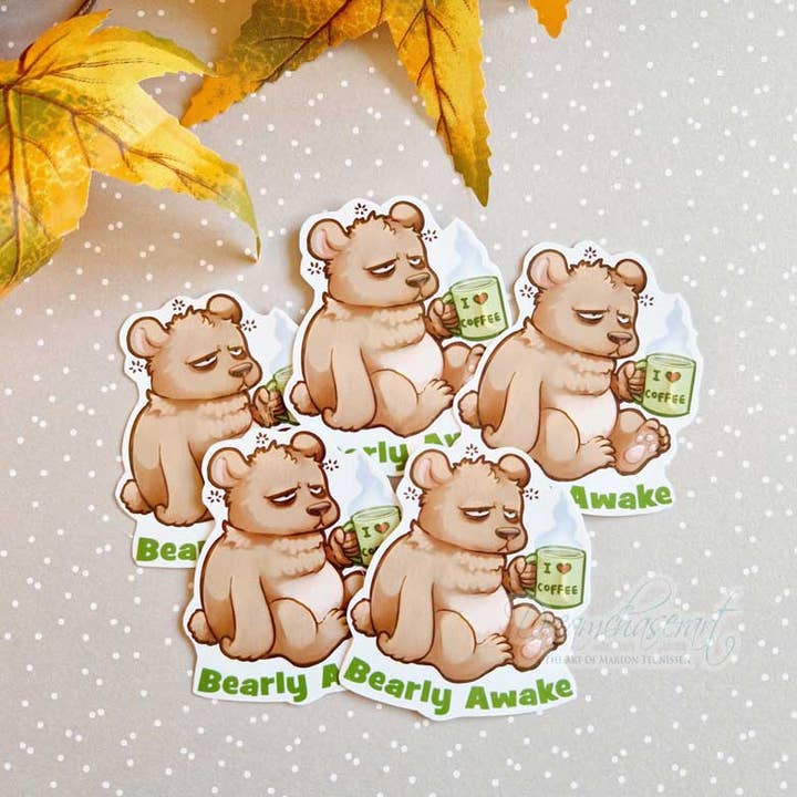 Dreamchaserart - Wholesale Sticker - Bearly Awake vinyl sticker2