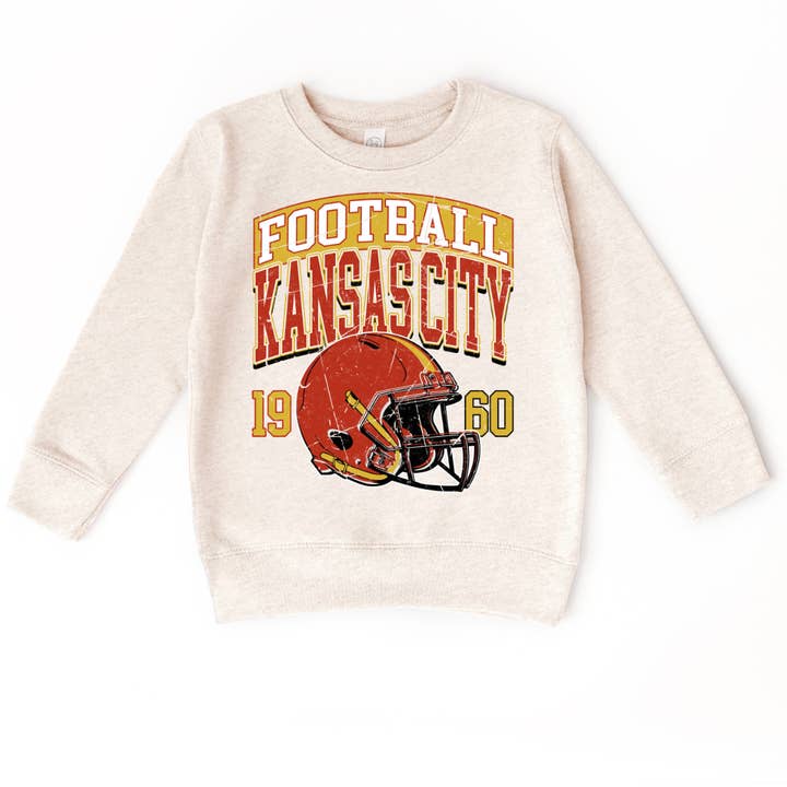 Vintage Kansas City Football Sweatshirt for Kids/Toddler for wholesale by SimplyKnotCo