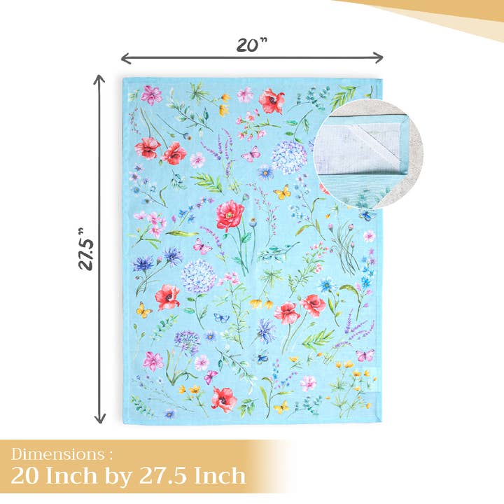 Maison d'Hermine - Design in Every Thread - Wholesale Tea Towel - Kitchen Towels 100% Cotton - Set of 3 - Just Floral3