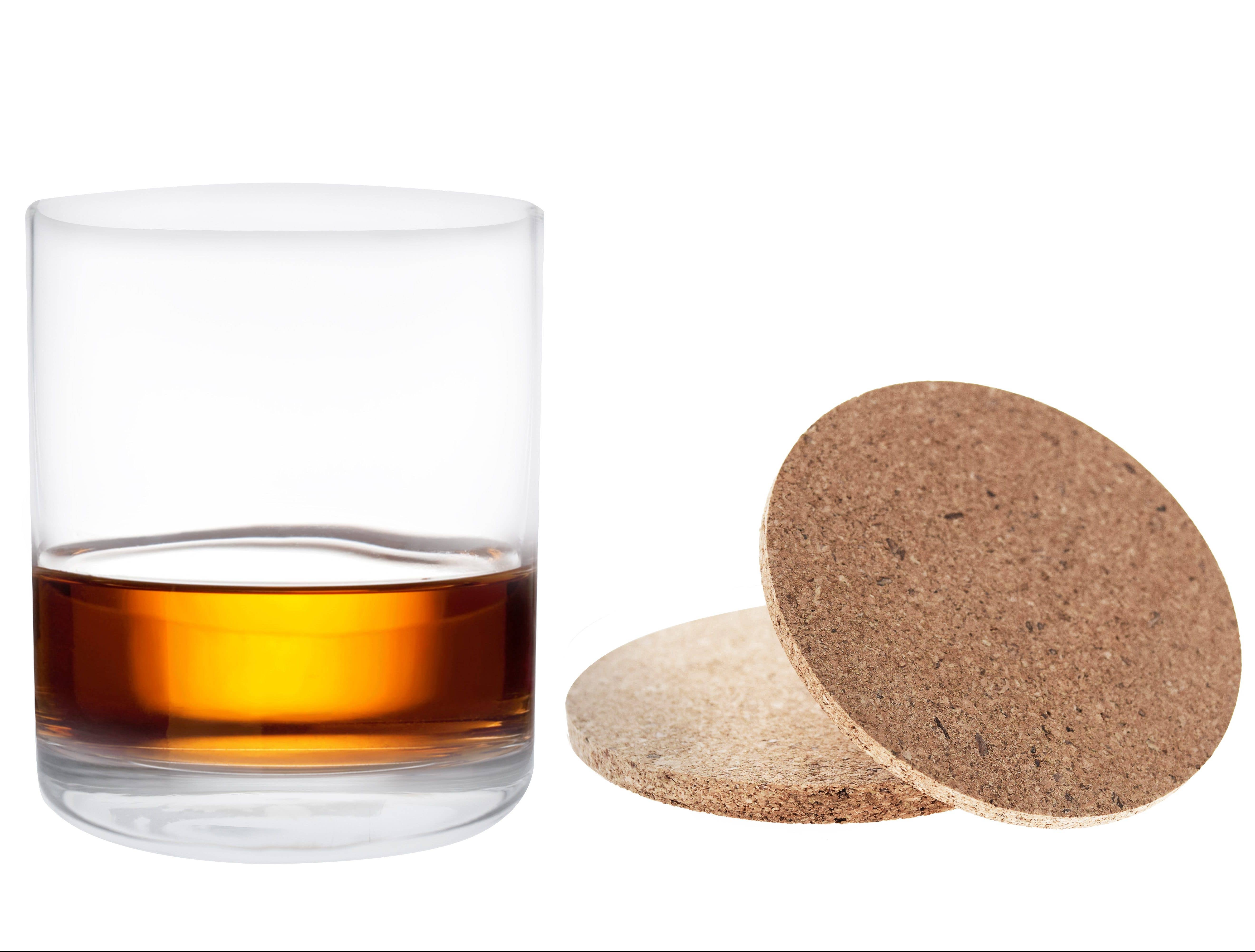 CUISIVIN - Wholesale Cocktail/likeur glas - Cuisivin Casual DOF Whisky cadeauset met onderzetters van kurk0