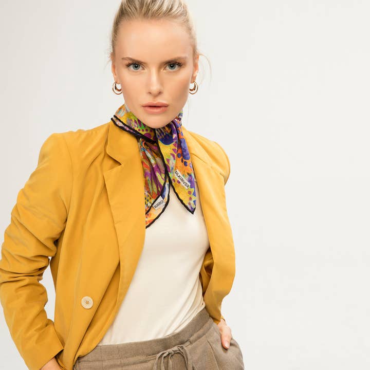 RETRO SCARF + BRACELET GIFT SET for wholesale by Silk and River