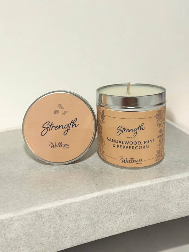 Vela de bienestar de sándalo, menta y pimienta para venta al por mayor de Potters Crouch Candles