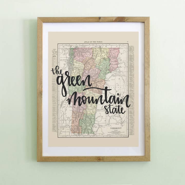Weinlese Kartendrucke - Vermont für den Großhandel von Create Good Company