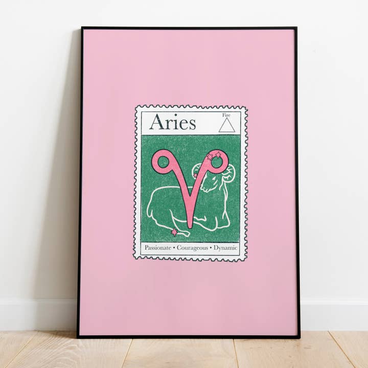 Aries Celestial Star Sign Print for wholesale by whatmabeldid